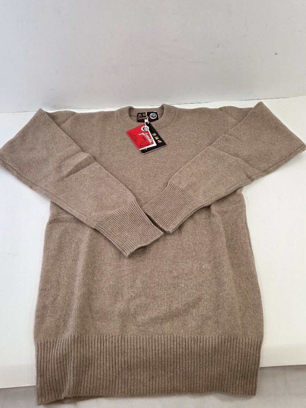 Panda Cashmere / Wool Blend Beige Sweater Vintage New w/ Tags